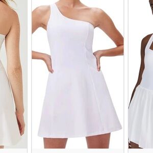 outdoor voices white one shoulder dress NWT